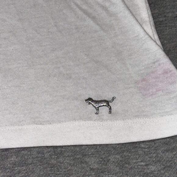 Vintage Y2K VS PINK Short Sleeve Tee PINK IN THE SKY WITH DIAMONDS Rhinestone LG - Picture 11 of 12